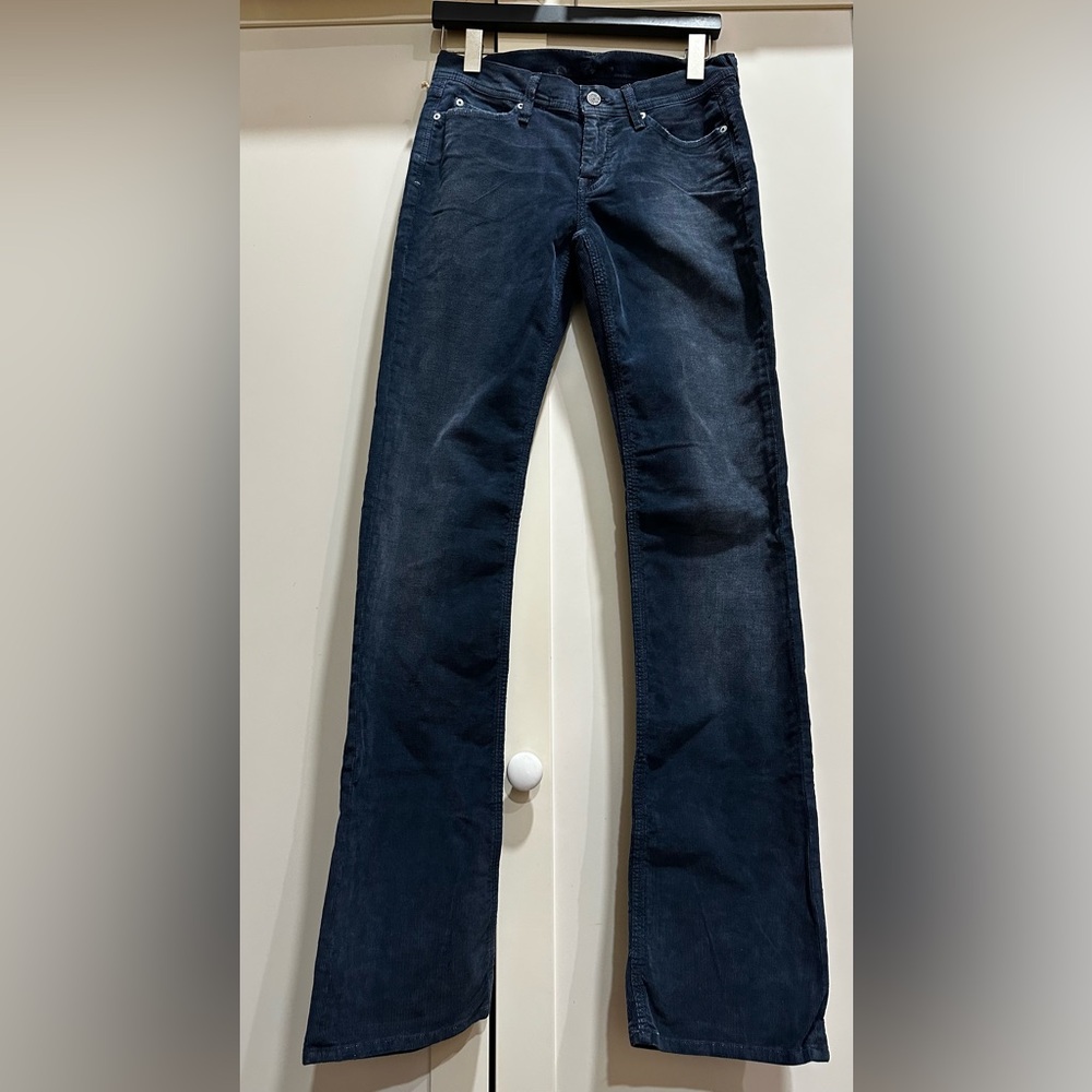7 for All  Mankind Dark Blue Bootcut Jeans